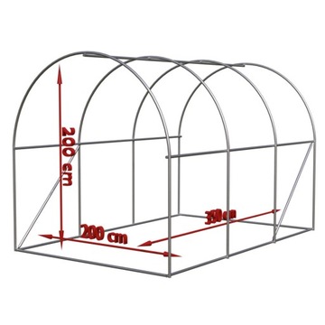 Фольгированный туннель 2x3,5x2 м, садовая теплица, 7 м², УФ-пленка