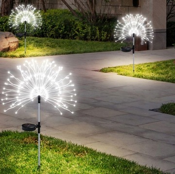 2шт СОЛНЕЧНАЯ САДОВАЯ ЛАМПА Одуванчик ФЕЙЕРВЕРК 150LED