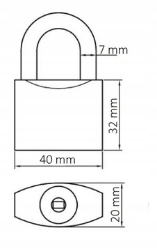 НАВЕСНОЙ ЗАМОК ИЗ ЗАКАЛЕННОЙ СТАЛИ, НИКЕЛИРОВАННЫЙ, 40 мм, 4 ключа