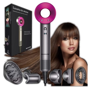 SUSZARKA DO WŁOSÓW Z JONIZACJĄ 5W1 3 PRĘDKOŚCI 1600W PREZENT NA WALENTYNKI