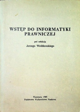 Wstęp do informatyki prawniczej