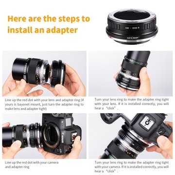 Переходник OLYMPUS OM на CANON EOS R EF-R RF RP R3 R5 R6 R8 R50 K&F
