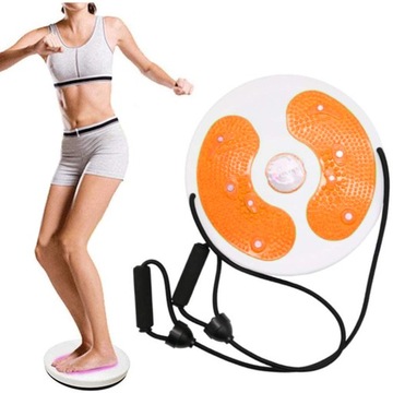 TWISTER OBROTOWY FITNESS Z LINKAMI DO ĆWICZEŃ I MAGNESAMI + MASAŻER STÓP