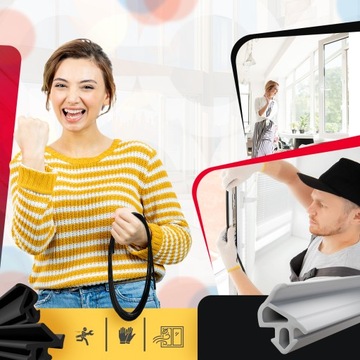 Uszczelka Okienna do Okien Okna Czarna PCV Czarna REHAU S-1387 - 300mb