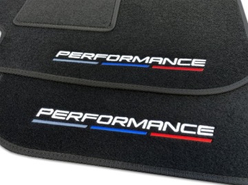 Velurové Koberce Bmw 1 E82 (2004-2013) Černé 2x Performance Edition