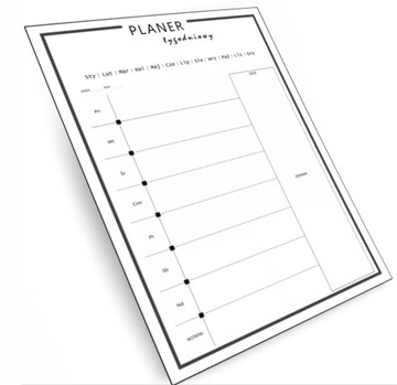 Planer tygodniowy kalendarz na lodówkę MINIMAL A4