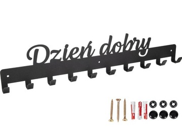 Wieszak na ubrania metalowy loft DZIEŃ DOBRY