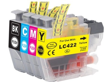 4x Wysokowydajny Tusz do Brother LC-422XL MFC-J5340DW MFC-J5345DW J6540DW