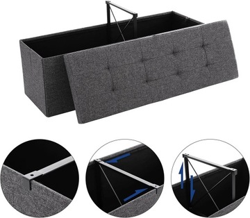 СУНДУК С МЯГКОЙ ОБИВКОЙ И СИДЕНЬЕМ ДЛЯ ХРАНЕНИЯ ПРЕДМЕТОВ-ОРГАНИЗАТОРОВ