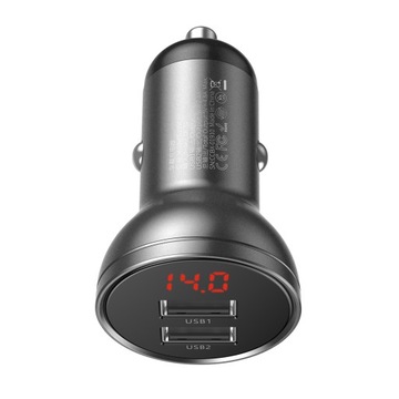 АВТОМОБИЛЬНОЕ ЗАРЯДНОЕ УСТРОЙСТВО BASEUS ДЛЯ ТЕЛЕФОНА 2X USB 24W LED 4.8A