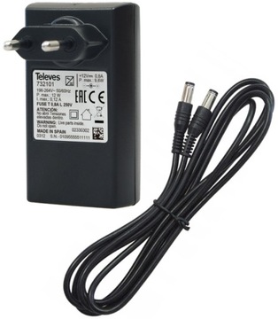 MultiSwitch 5/ 8 Wyjść Televes EUROSWITCH 5 x 8 + Zasilacz DC 12V 732101