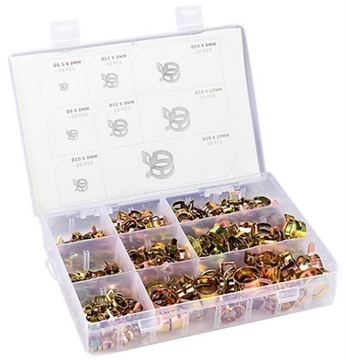 НАБОР ПРУЖИННЫХ ХОМУТОВ 160 шт.