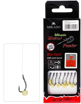 MIKADO HACZYK DO METODY 10 cm Z GUMKĄ i zadziorem: 10 / żyłka: 0.23 mm - op