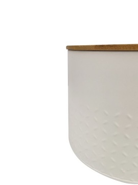 КОНТЕЙНЕР ДЛЯ ХЛЕБА С КРЫШКОЙ БАМБУКОВАЯ ДОСКА, СТАЛЬ, БЕЛЫЙ WZ03