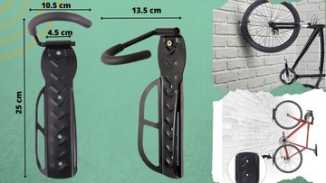 НАСТЕННАЯ ВЕШАЛКА ДЛЯ НАСТЕННОГО ВЕЛОСИПЕДНОГО КРЮКА ТВЕРДЫЙ ДЕРЖАТЕЛЬ ДЛЯ ВЕЛОСИПЕДА 2 ШТ. СО ШПИЛЬКАМИ