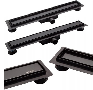 Odpływ CZARNY Balneo DUPLEX NEXT BLACK 120 cm