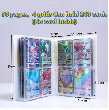 АЛЬБОМ НА 240 КАРТ ПОКЕМОНОВ + МЕГА НАБОР ИЗ 20 ОРИГИНАЛЬНЫХ КАРТ ПОКЕМОНОВ