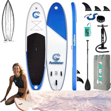 ZESTAW XXL DESKA SUP POMPOWANA DO PŁYWANIA 320CM BOARD KAJAK WIOSŁO+GRATIS!
