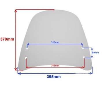 УНИВЕРСАЛЬНОЕ СТЕКЛО, ОБТЕКАТЕЛЬ, СКУТЕР, МОТОЦИКЛ, КРЕПЛЕНИЯ, КОМПЛЕКТ ROMET JUNAK