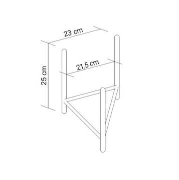 STOJAK NA KWIATY Kwietnik Stojący Metalowy Biały Loft Nowoczesny 23x25