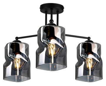 SZKLANA LAMPA SUFITOWA ŻYRANDOL PLAFON EDISON LED