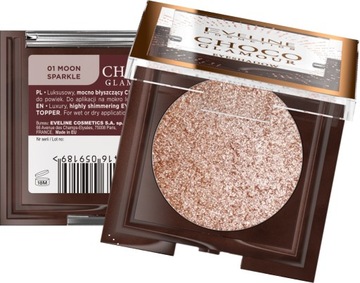 EVELINE CHOCO GLAMOUR CIEŃ-TOPER DO POWIEK BŁYSK