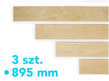 Listwa stelażowa sprężynująca 895 mm, 3 szt