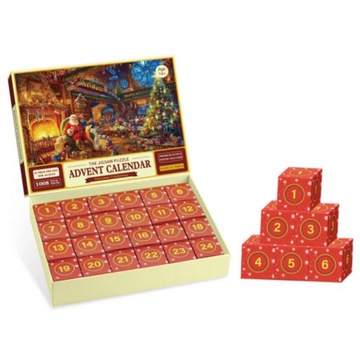 Puzzle Kalendarz adwentowy składające się z 1008 elementów. Puzzle