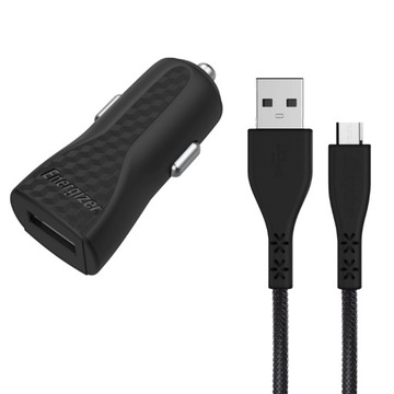 Ładowarka samochodowa USB-A 1A + Kabel Micro USB Energizer HardCase