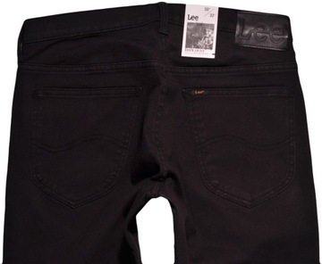 LEE spodnie TAPERED regular BLACK jeans DAREN ZIP FLY _ W30 L32