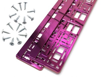 2 X RAMKA POD TABLICE REJESTRACYJNE RÓŻOWA + 2 kpl. wkrętów GRATIS!!!