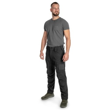 Spodnie bojówki wodoodporne Mil-Tec Softshell Assault czarne M
