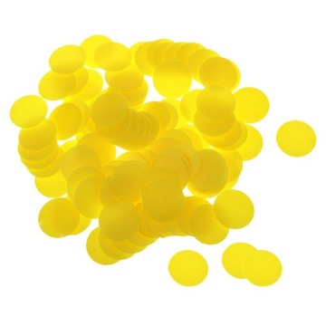 100 непрозрачных пластиковых жетонов для