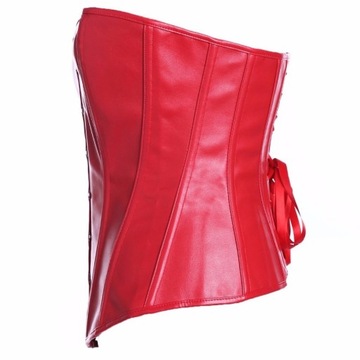 Сексуальное женское кожаное готическое бюстье в стиле стимпанк