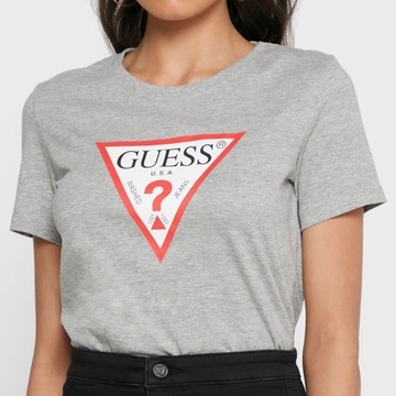 Guess t-shirt damski szary logo oryginał premium W1RI00I3Z11-SHGY M