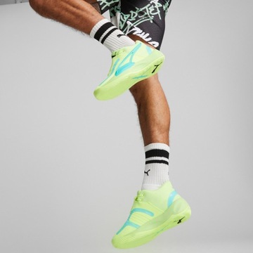 Мужские баскетбольные кроссовки PUMA Rise Nitro быстрый желтый/электрическая мята