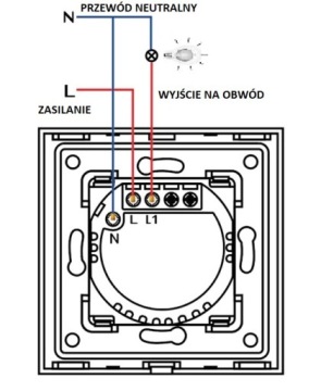 СЕНСОРНЫЙ ВЫКЛЮЧАТЕЛЬ СВЕТА ОДИНОЧНЫЙ 1K WIFI TUYA SMART LIFE СЕРОЕ СТЕКЛО