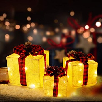 НАБОР ИЗ 3 ДЕКОРАТИВНЫХ СВЕТОДИОДНЫХ КОРОБОК CCLIFE