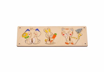 KOLOROWE PUZZLE DO TABLICY SENSORYCZNEJ +WKRĘTY