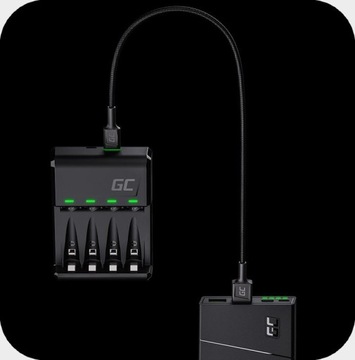 Зеленое ячейку AAA AA Аккумуляторное зарядное устройство