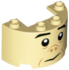 LEGO PÓŁCYLINDER 2X4X2 Z NADRUKIEM NR. 24593pb07