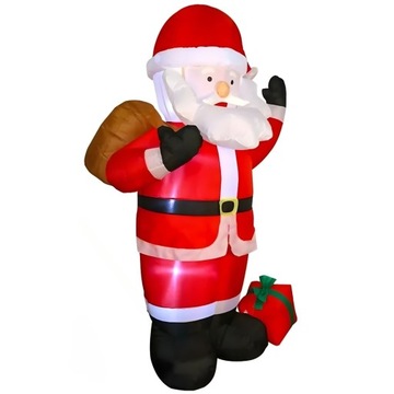 БОЛЬШОЙ САНТА НАДУВНОЙ, С ПОДСВЕТКОЙ, САМОНАДУВАЮЩИЙСЯ СВЕТОДИОД, 180 СМ XXL