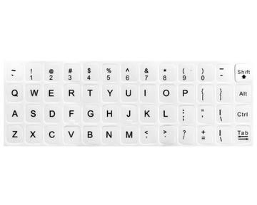 NAKLEJKI NAKŁADKI NALEPKI NA KLAWIATURĘ LAPTOPA PC QWERTY PL 13x13 MM
