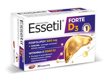 ESSETIL FORTE D3 FOSFOLIPIDY 600mg D3 2000 jm 30k