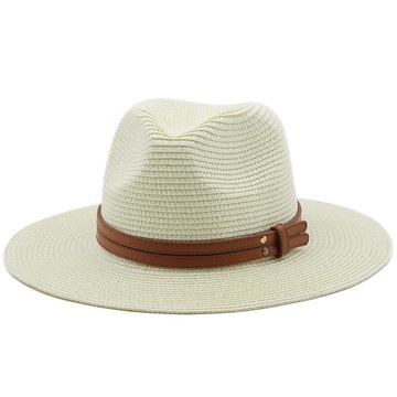 54-58-60CM damskie letnie kapelusze panama szerokie rondo słomkowy