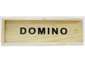 GRA DOMINO DREWNO DREWNIANE klocki W PUDEŁKU