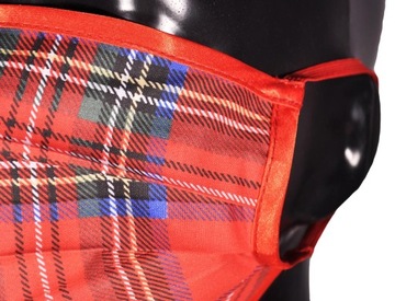 MASK хлопковая маска STREETWEAR TARTAN резинки
