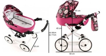 Wózek dla Lalek ADBOR VIKI 2 GRATISY kolor Vi-04