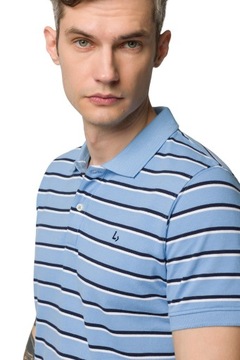 Koszulka Polo Niebieska w Paski Lancerto Logan M