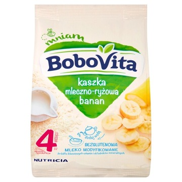 BoboVita Kaszka mleczno-ryżowa banan po 4 miesiącu 230 g